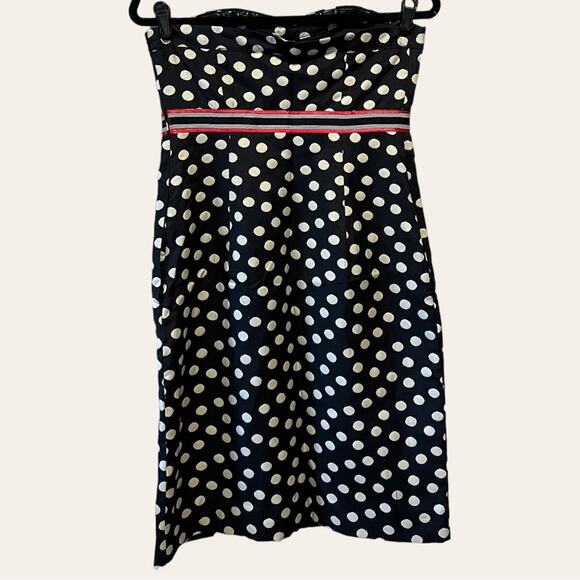 Maeve She Who Is Beautiful Strapless Polka Dot Dress sz 6 - Picture 11 of 12